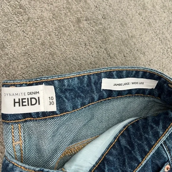 Dynamite Heidi Jeans medium indigo/aspen wide leg size 30 / 10 - Picture 3 of 3